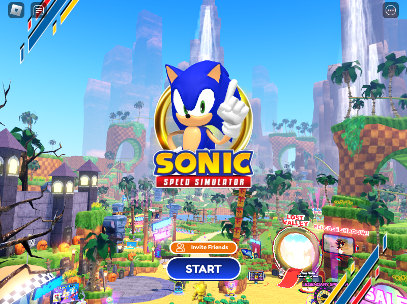 Sonic Speed Simulator Title Screen