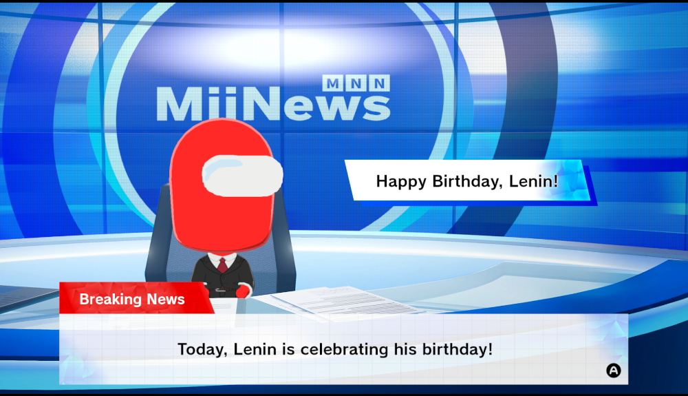 Amoung wishes Lenin a happy birthday.